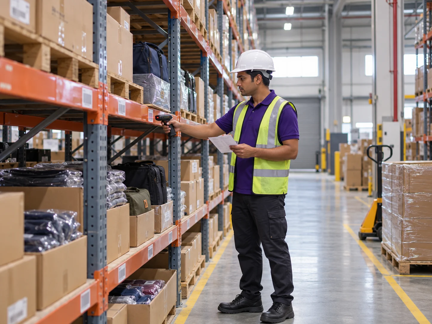 Labelling products at a value-added centre
