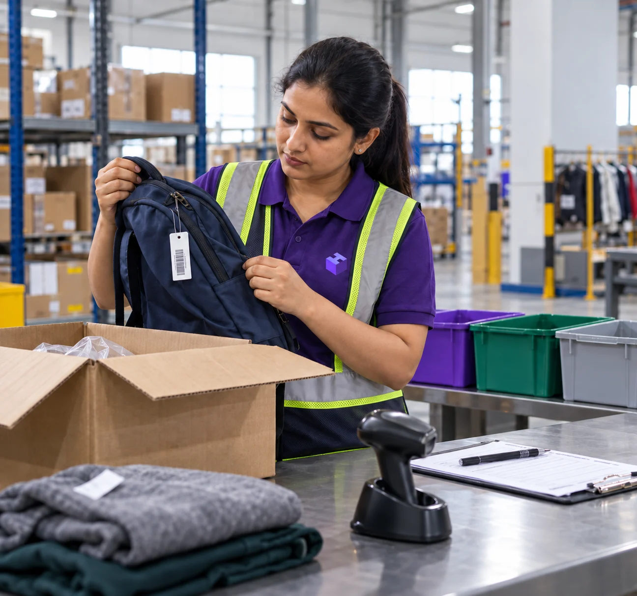 Sorting returned items in reverse logistics