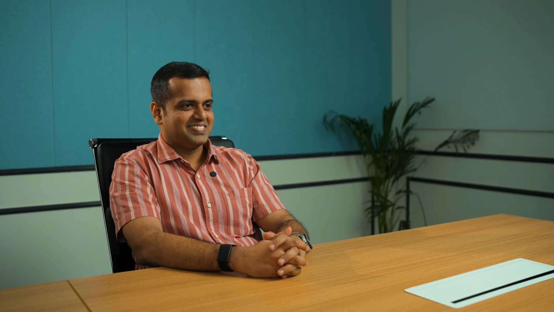 Includ founder on camera for a Hexalog customer testimonial