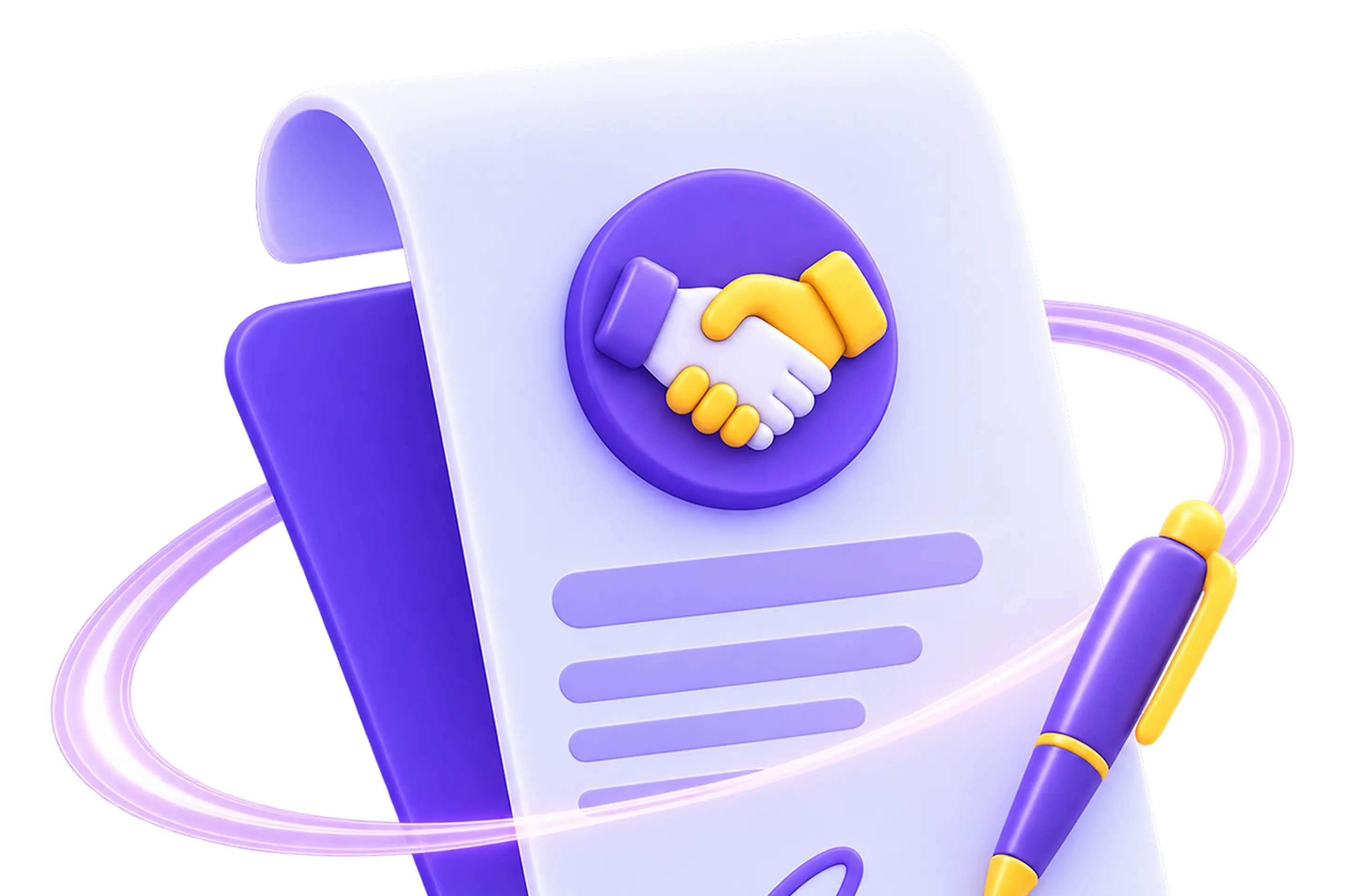 A signed service agreement